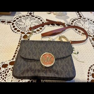 Michael Kors Brown Classic Logo Crossbody. Barely Used